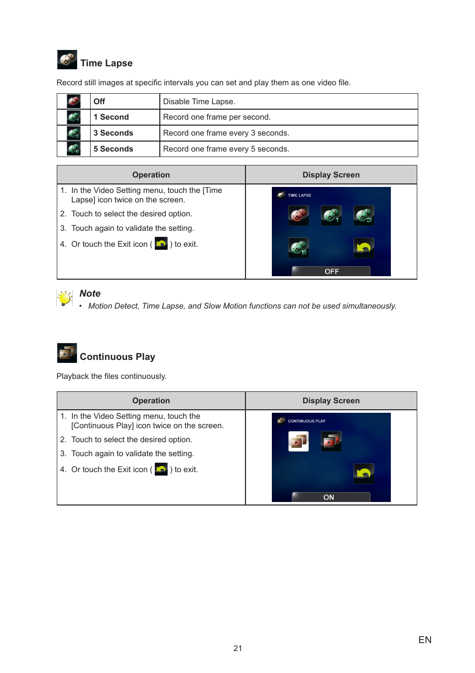 Toshiba Camileo P25 User Manual | Page 21 / 47