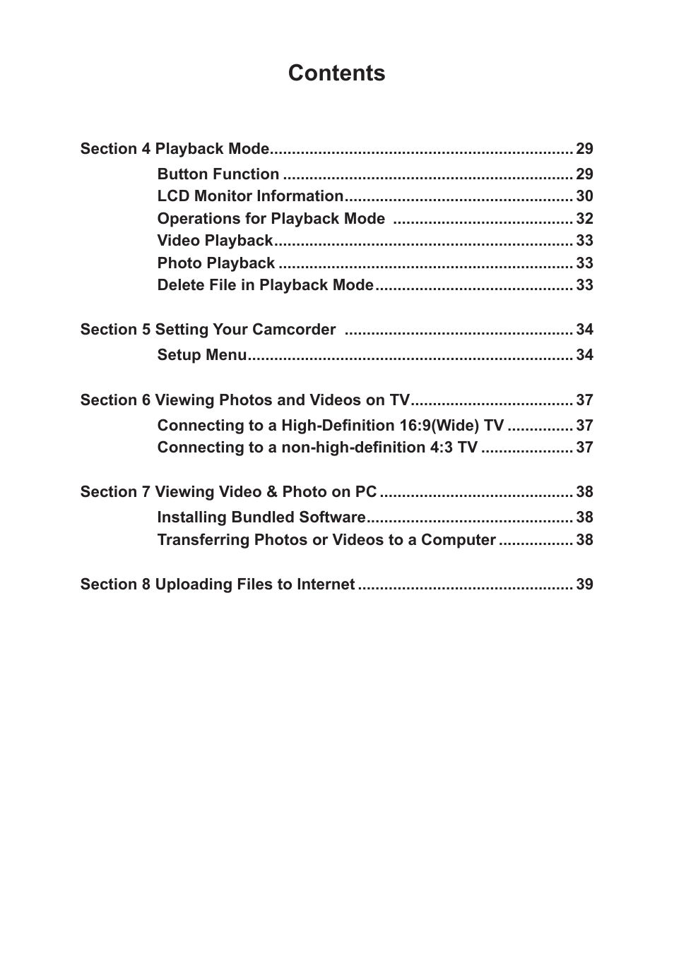 Toshiba Camileo P25 User Manual | Page 4 / 47