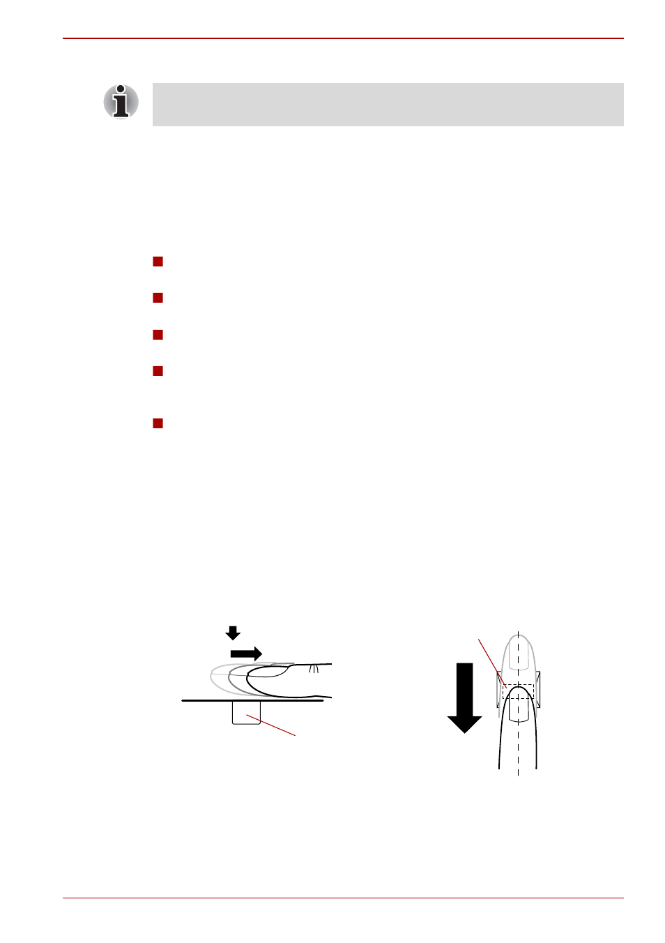 Using the fingerprint sensor, Using the fingerprint sensor -3, Refer to chapter 4 | How to swipe your finger | Toshiba Tecra M9 User Manual | Page 83 / 212