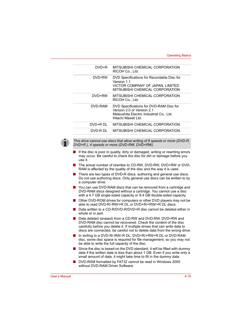 Toshiba Tecra A4 (PTA42) User Manual | Page 65 / 174