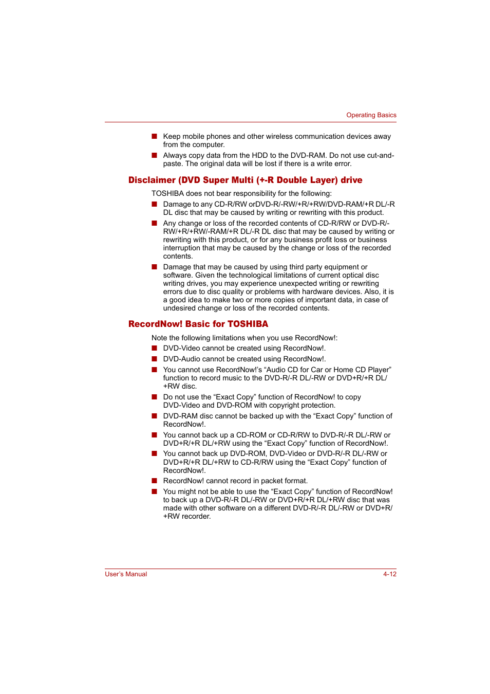 Toshiba Tecra A4 (PTA42) User Manual | Page 67 / 174