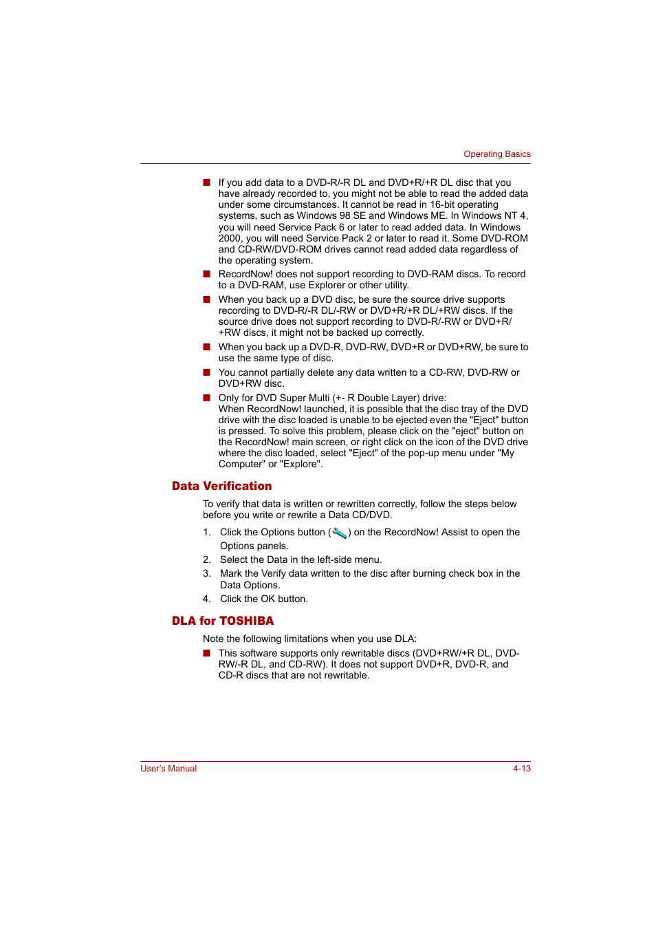 Toshiba Tecra A4 (PTA42) User Manual | Page 68 / 174