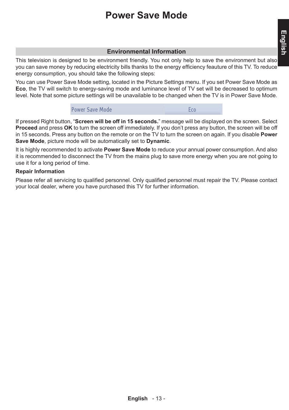 Power save mode | Toshiba D1434 User Manual | Page 15 / 61