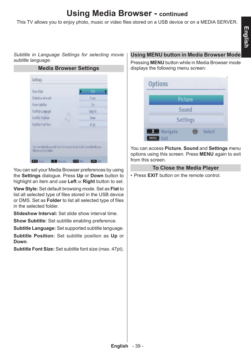 Using media browser | Toshiba D1434 User Manual | Page 41 / 61