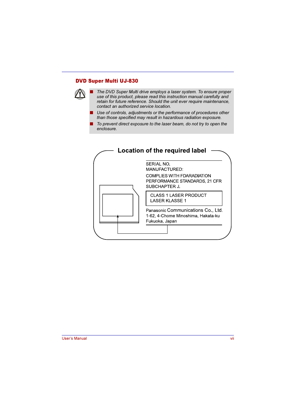 Toshiba Qosmio E10 User Manual | Page 7 / 200