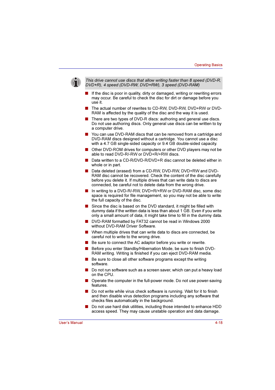 Toshiba Qosmio E10 User Manual | Page 86 / 200