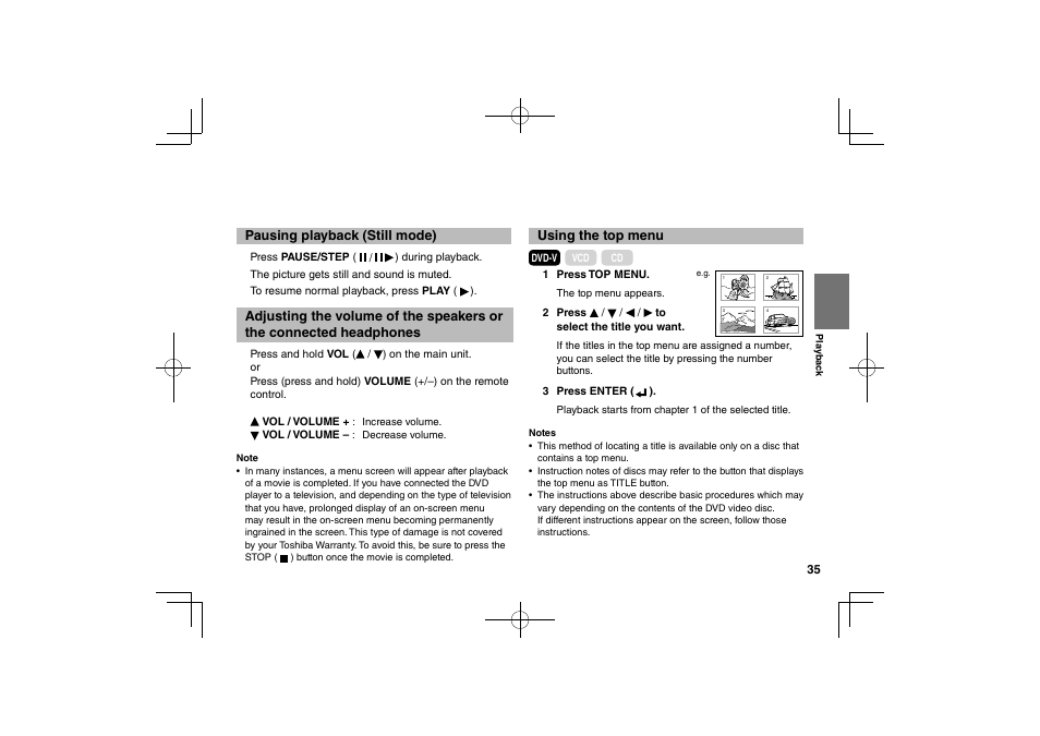 Toshiba SDP95S User Manual | Page 35 / 74