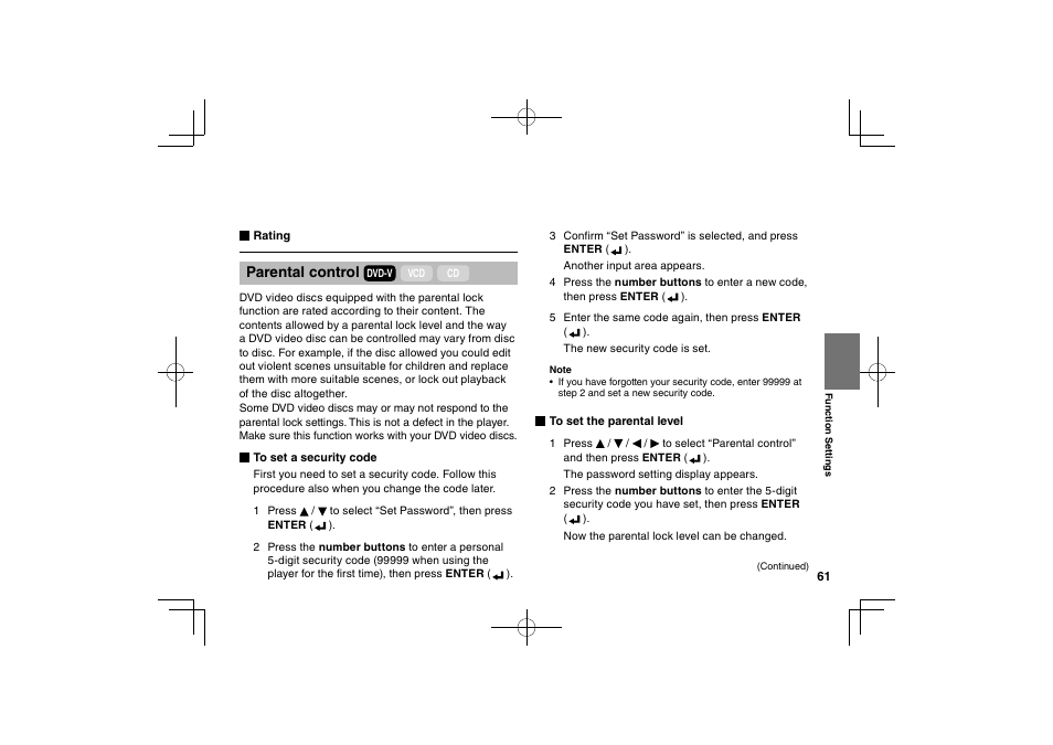 Toshiba SDP95S User Manual | Page 61 / 74