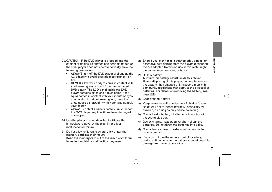 Toshiba SDP95S User Manual | Page 7 / 74