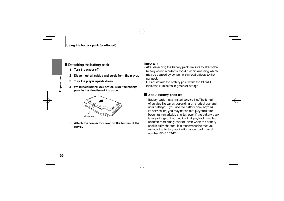 Toshiba SDP94S User Manual | Page 30 / 76