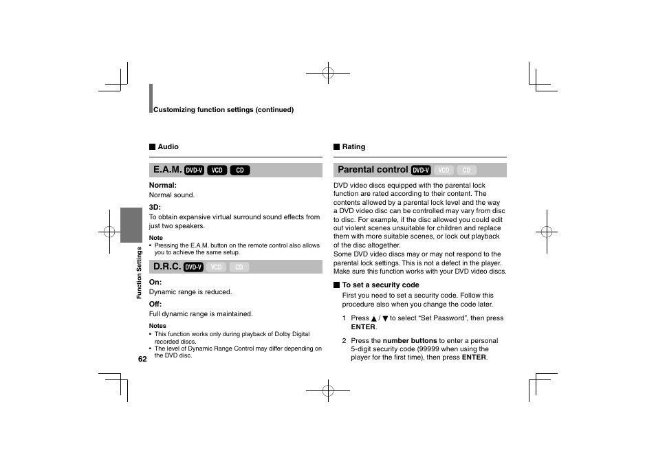 Toshiba SDP94S User Manual | Page 62 / 76