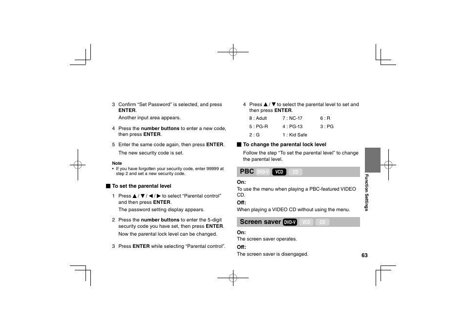 Toshiba SDP94S User Manual | Page 63 / 76