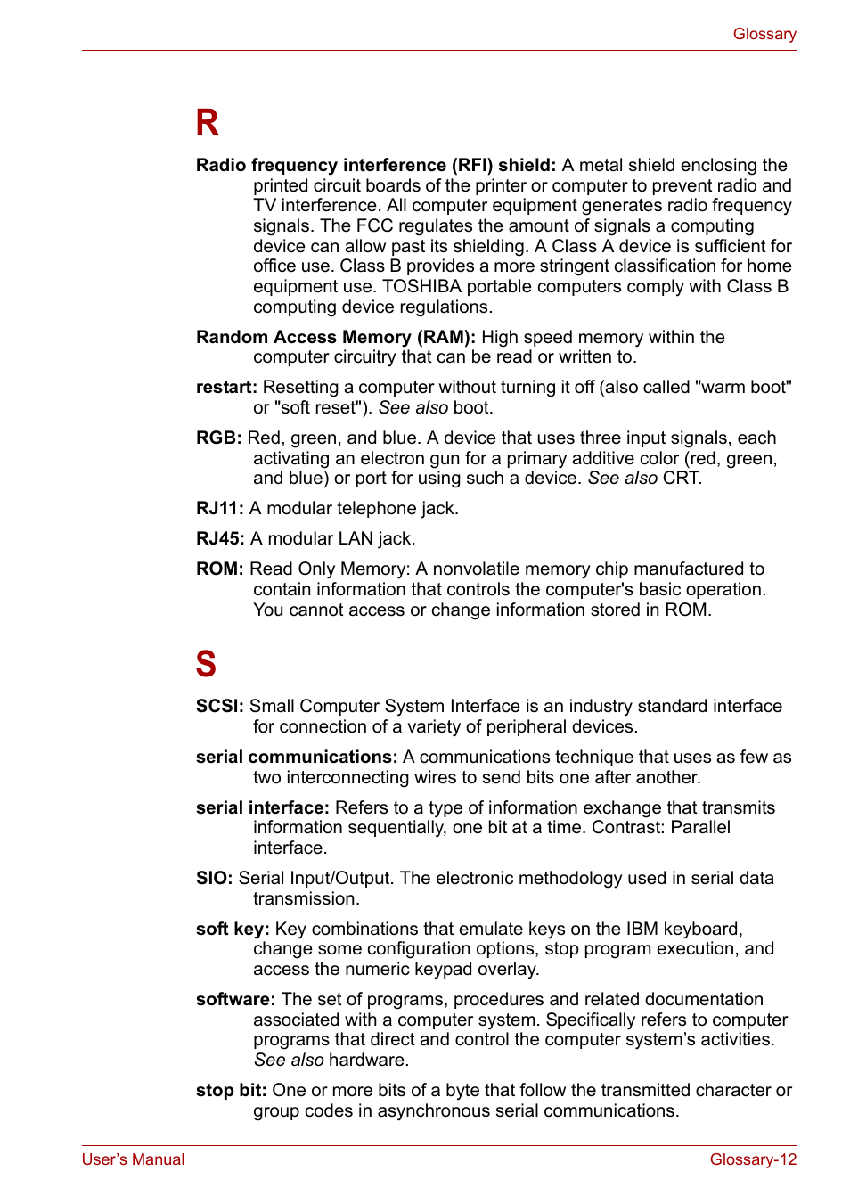 Toshiba Satellite L30 (PSL33) User Manual | Page 161 / 165