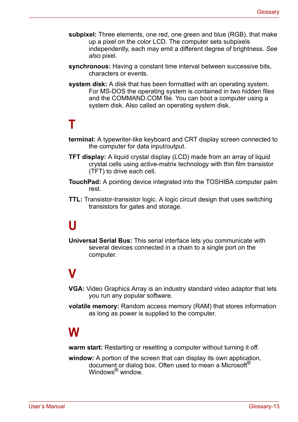 Toshiba Satellite L30 (PSL33) User Manual | Page 162 / 165