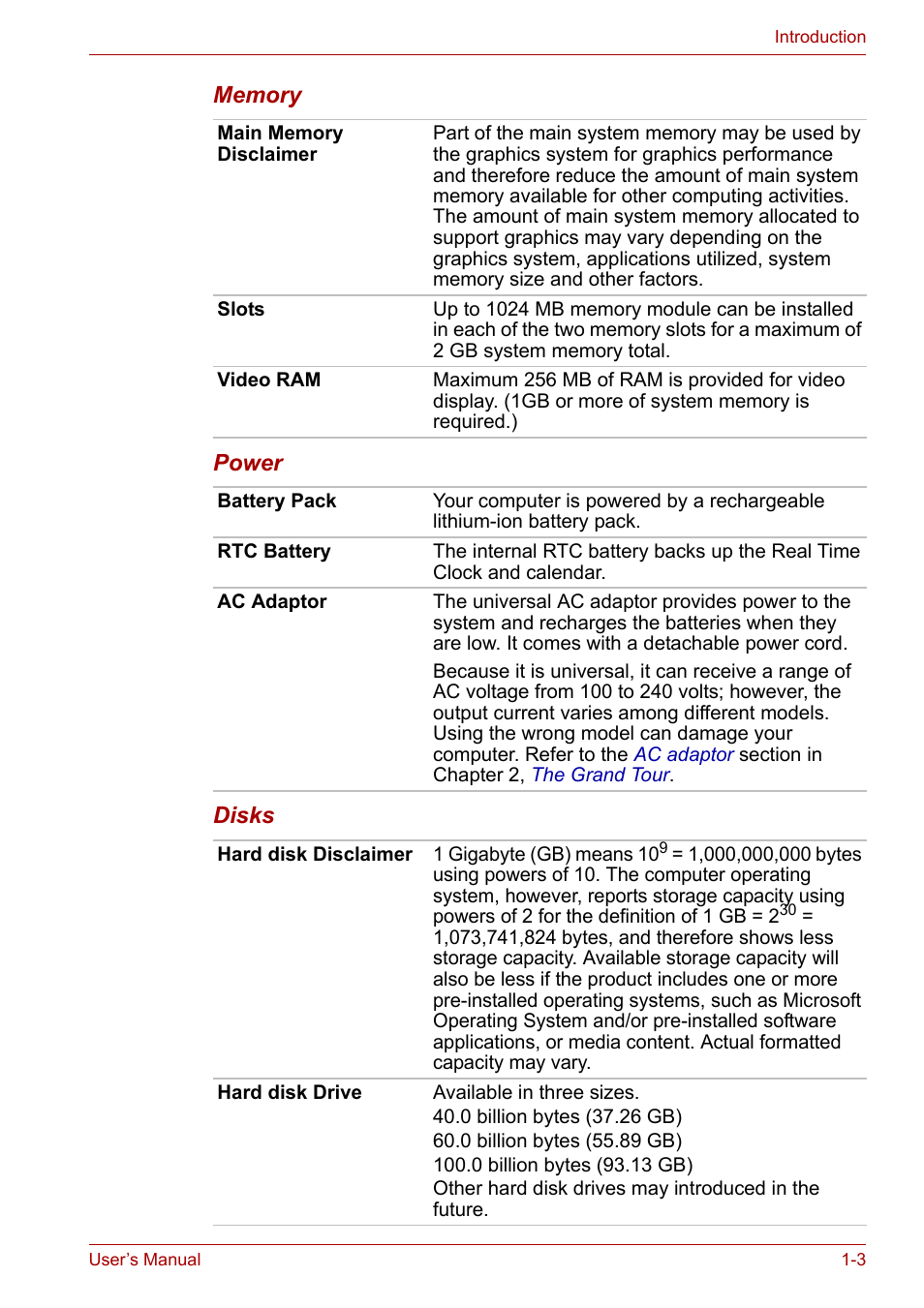 Toshiba Satellite L30 (PSL33) User Manual | Page 30 / 165