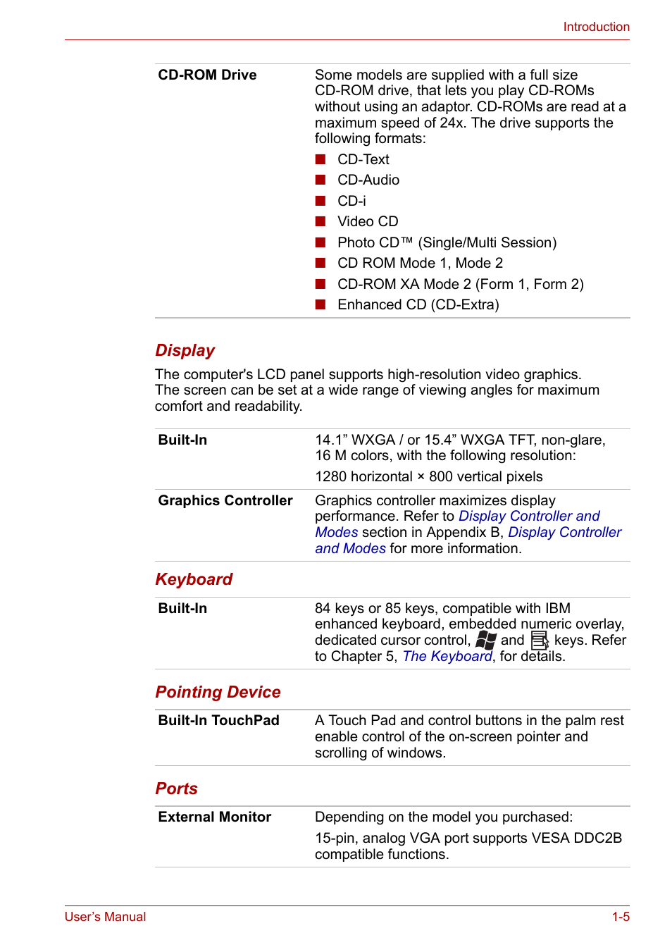 Toshiba Satellite L30 (PSL33) User Manual | Page 32 / 165