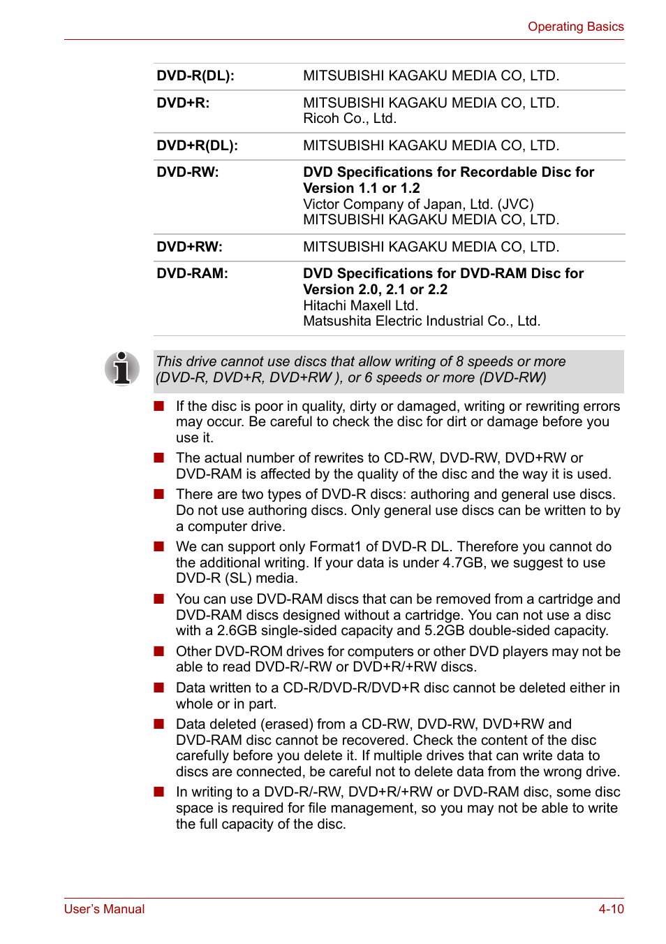 Toshiba Satellite L30 (PSL33) User Manual | Page 72 / 165