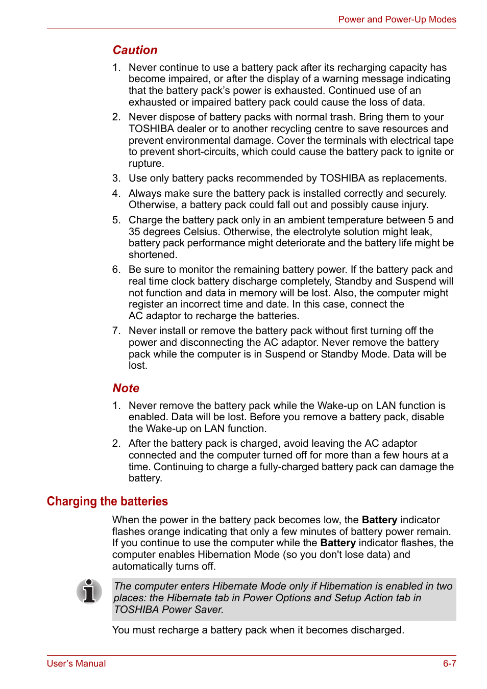 Charging the batteries | Toshiba Satellite L30 (PSL33) User Manual | Page 98 / 165