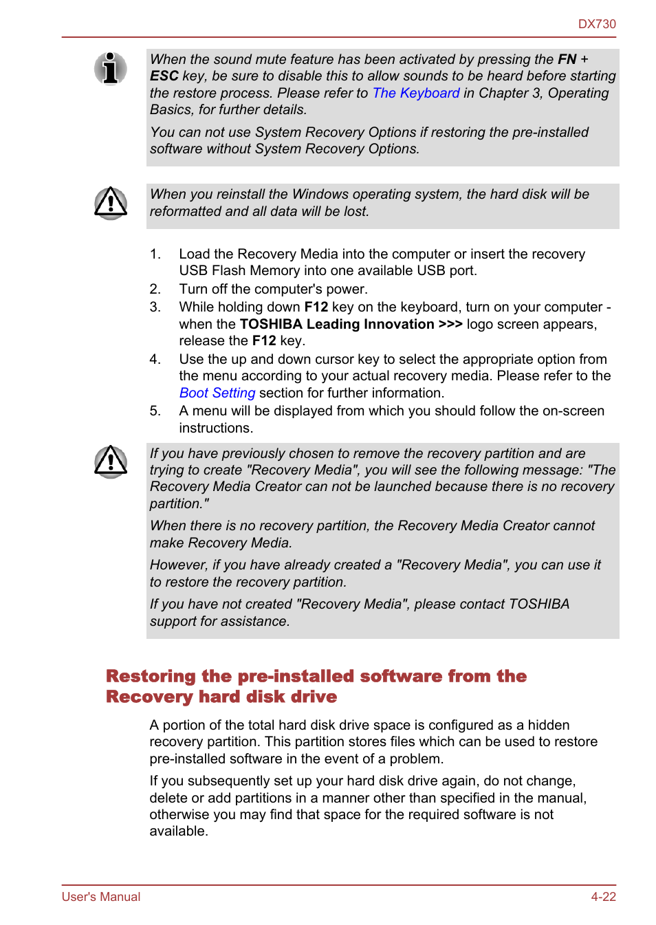 Toshiba Qosmio DX730 User Manual | Page 116 / 150