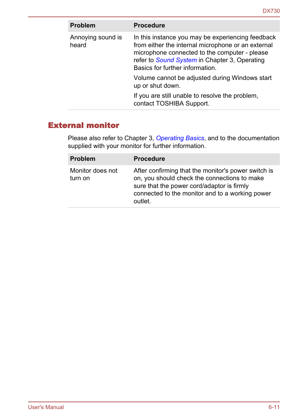 External monitor | Toshiba Qosmio DX730 User Manual | Page 130 / 150