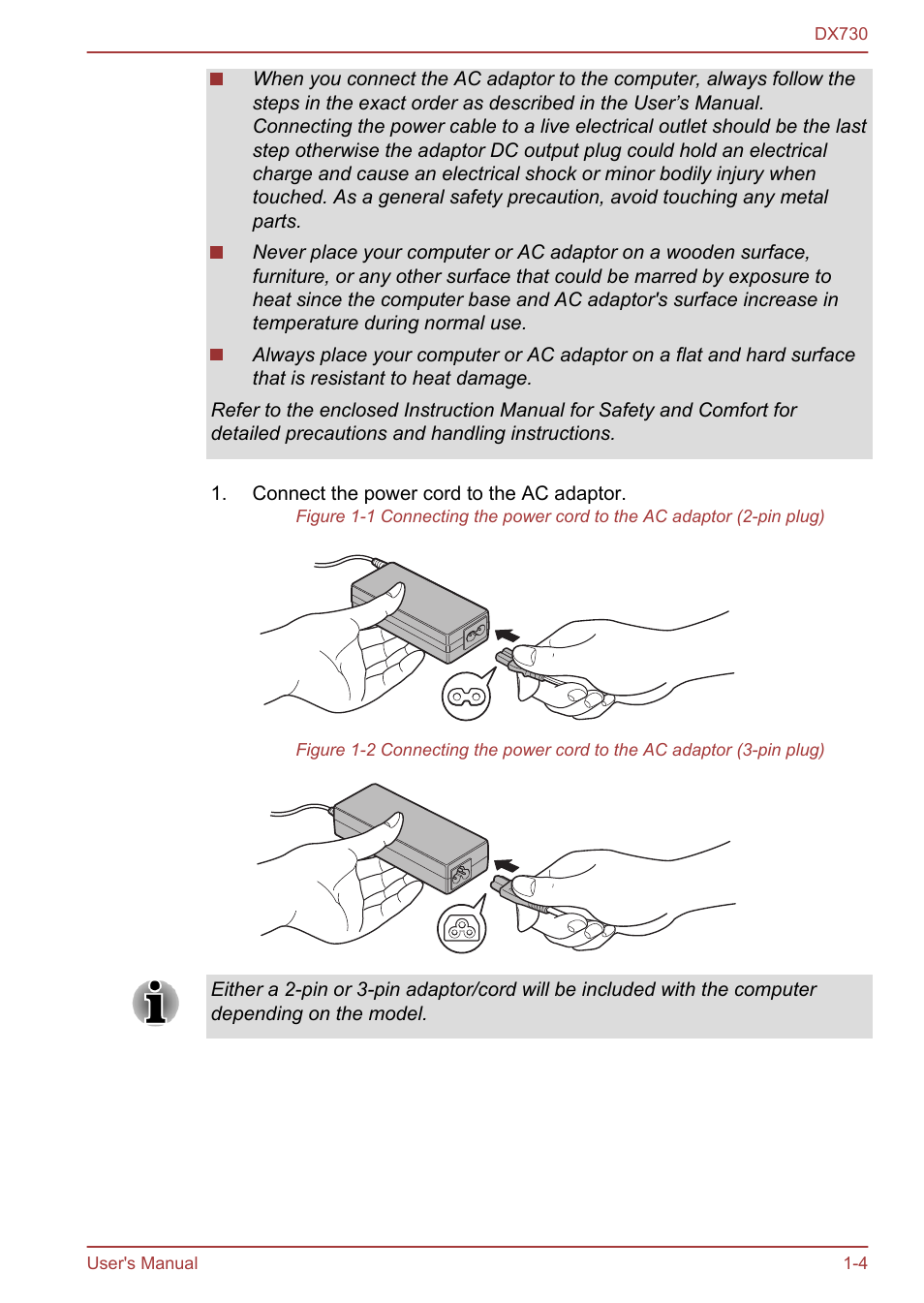 Toshiba Qosmio DX730 User Manual | Page 21 / 150