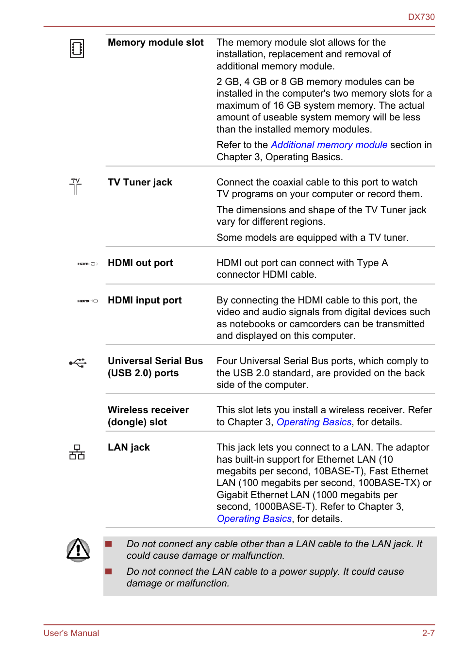 Toshiba Qosmio DX730 User Manual | Page 36 / 150