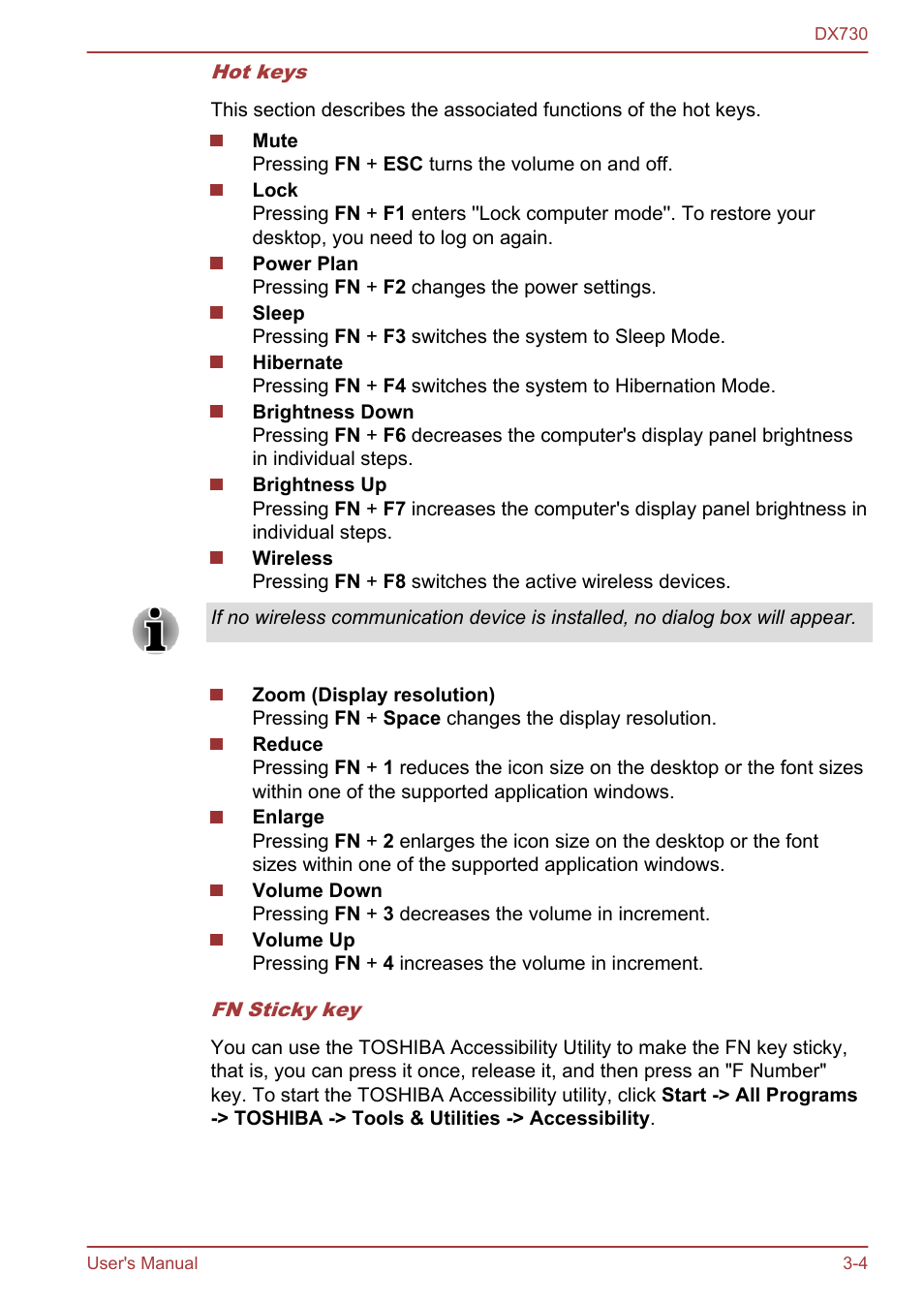 Toshiba Qosmio DX730 User Manual | Page 52 / 150