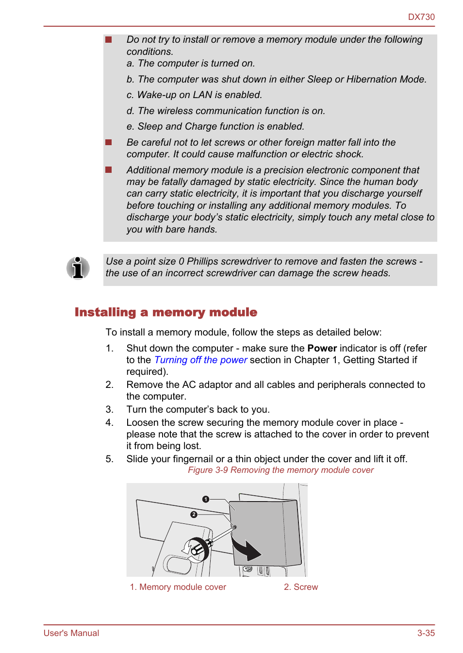 Installing a memory module | Toshiba Qosmio DX730 User Manual | Page 83 / 150