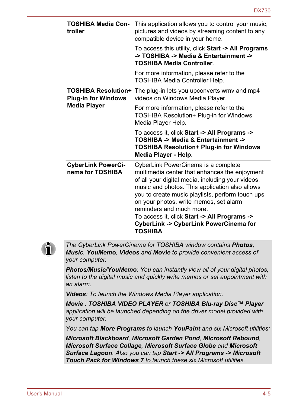 Toshiba Qosmio DX730 User Manual | Page 99 / 150