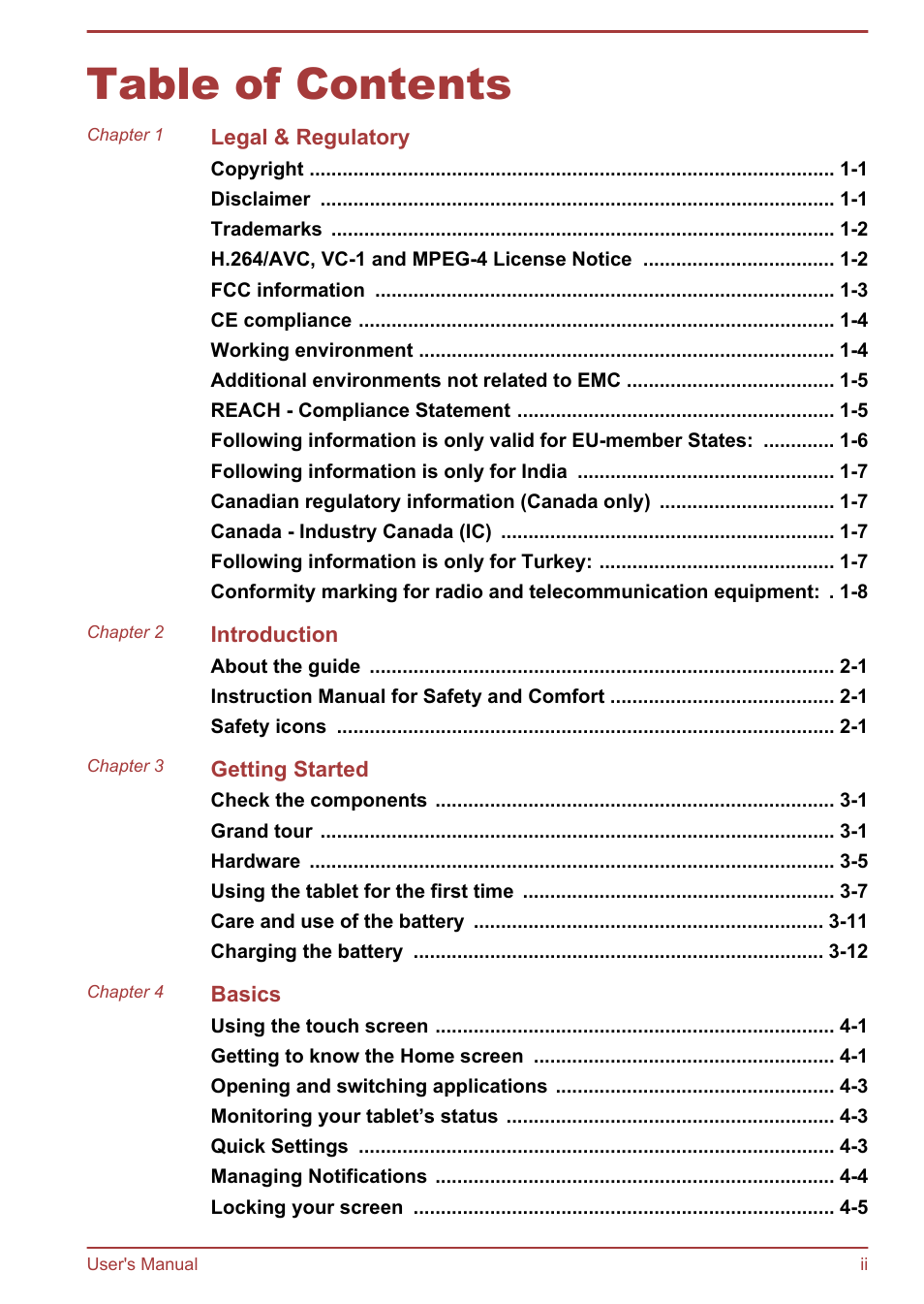 Toshiba AT300 User Manual | Page 2 / 88