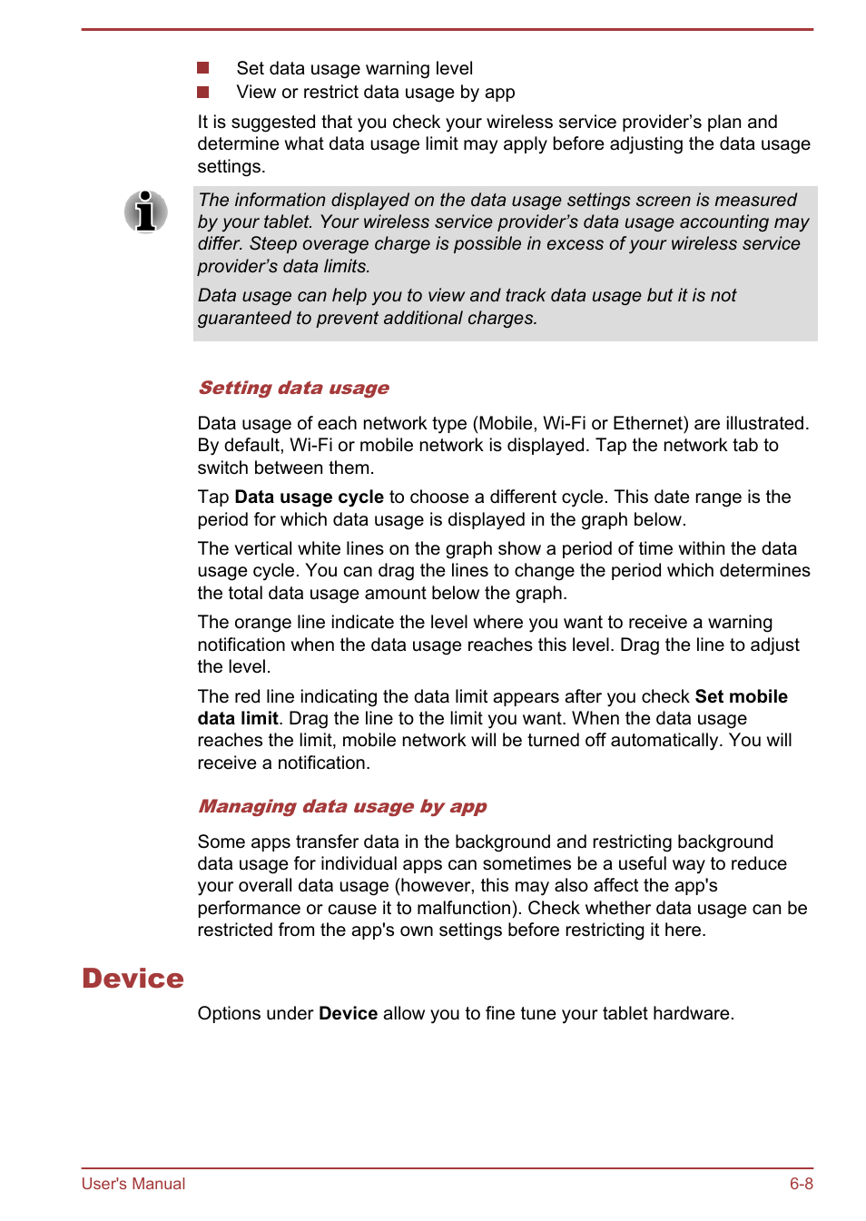 Device, Device -8 | Toshiba AT300 User Manual | Page 58 / 88