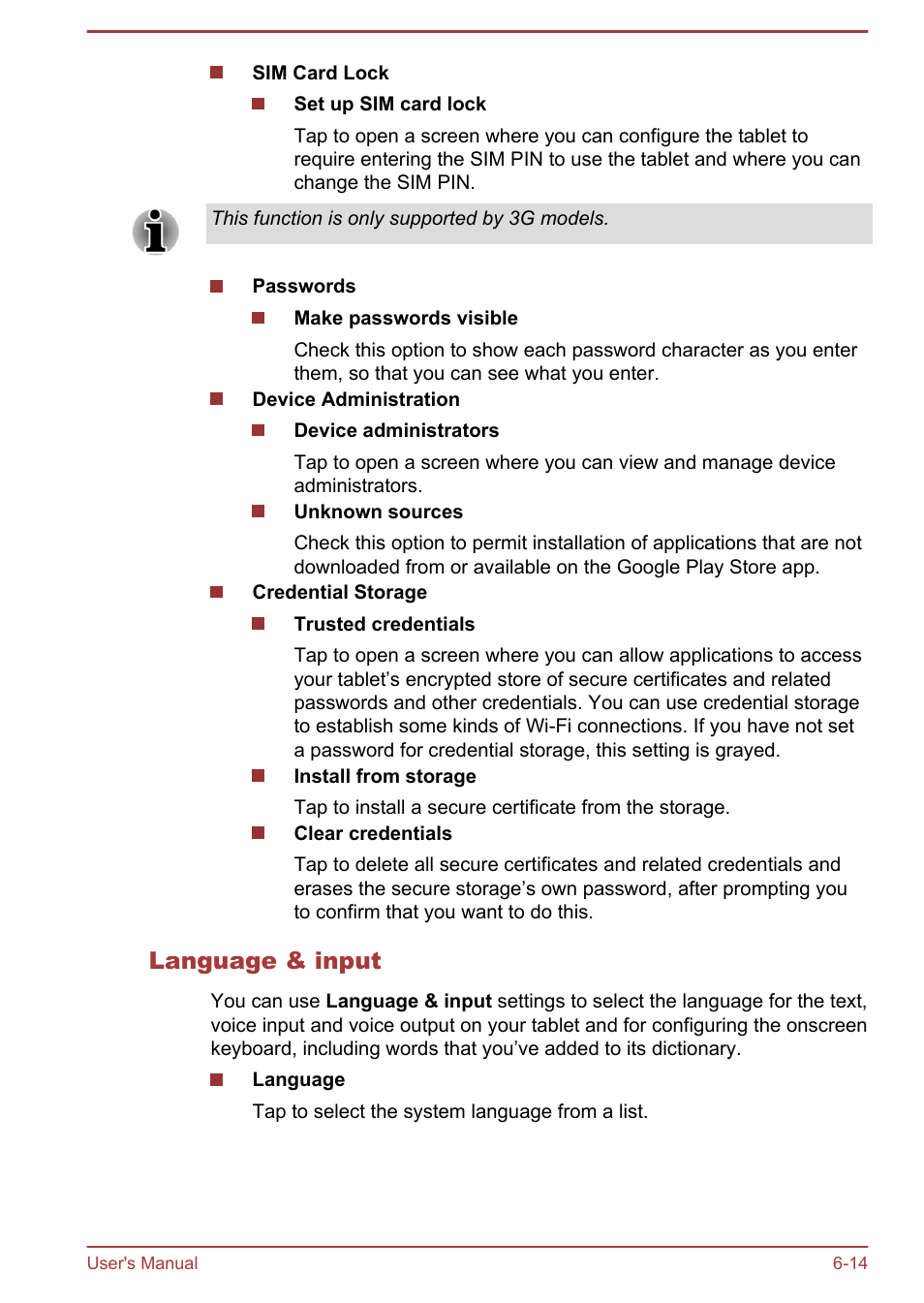 Language & input | Toshiba AT300 User Manual | Page 64 / 88