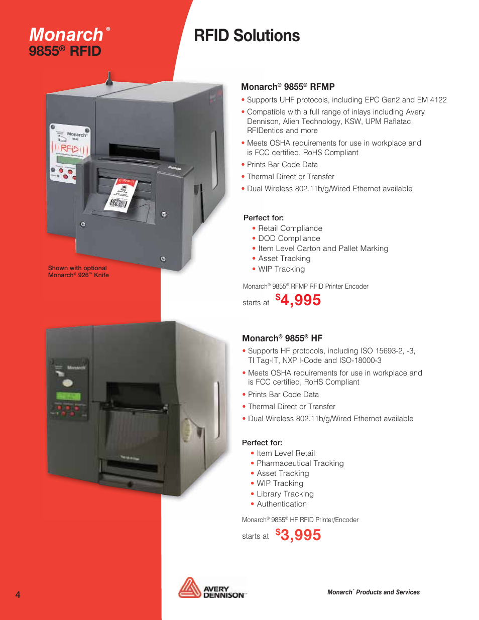 Monarch, Rfid solutions, Rfid | Avery 6032 User Manual | Page 5 / 32