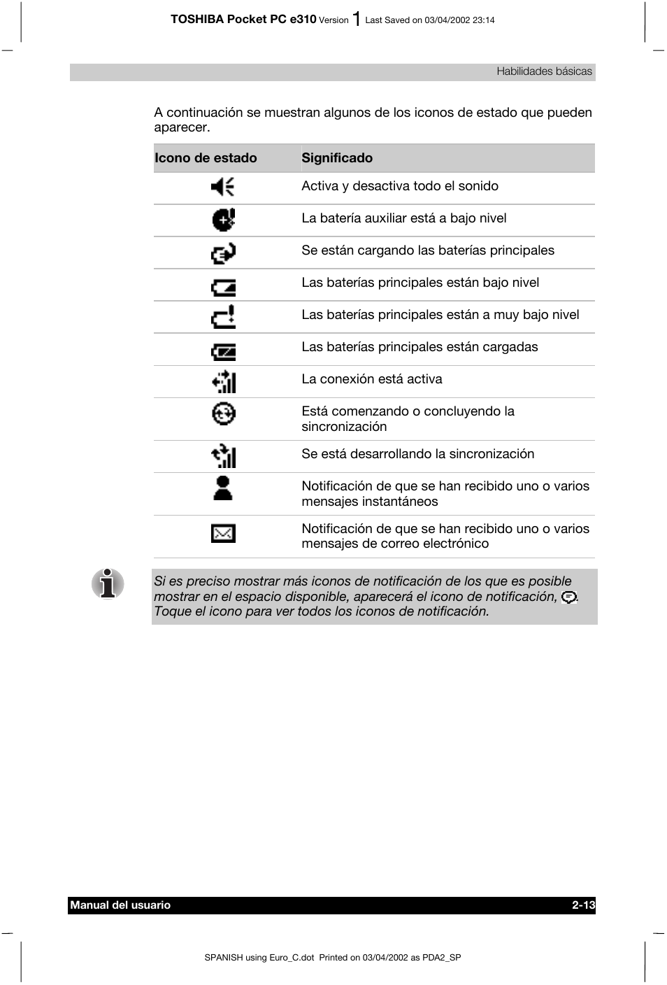 Toshiba Pocket PC e310 User Manual | Page 30 / 107