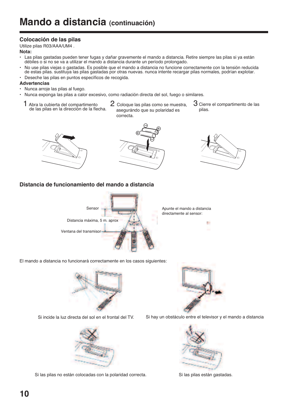 Mando a distancia, Continuación) | Toshiba DV734 User Manual | Page 10 / 96