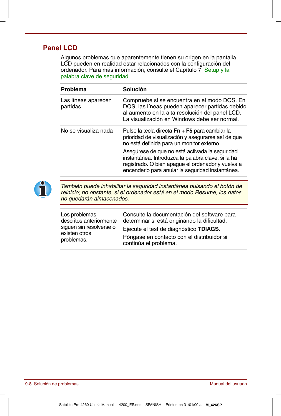 Panel lcd -8, Panel lcd | Toshiba Satellite Pro 4280 User Manual | Page 162 / 238