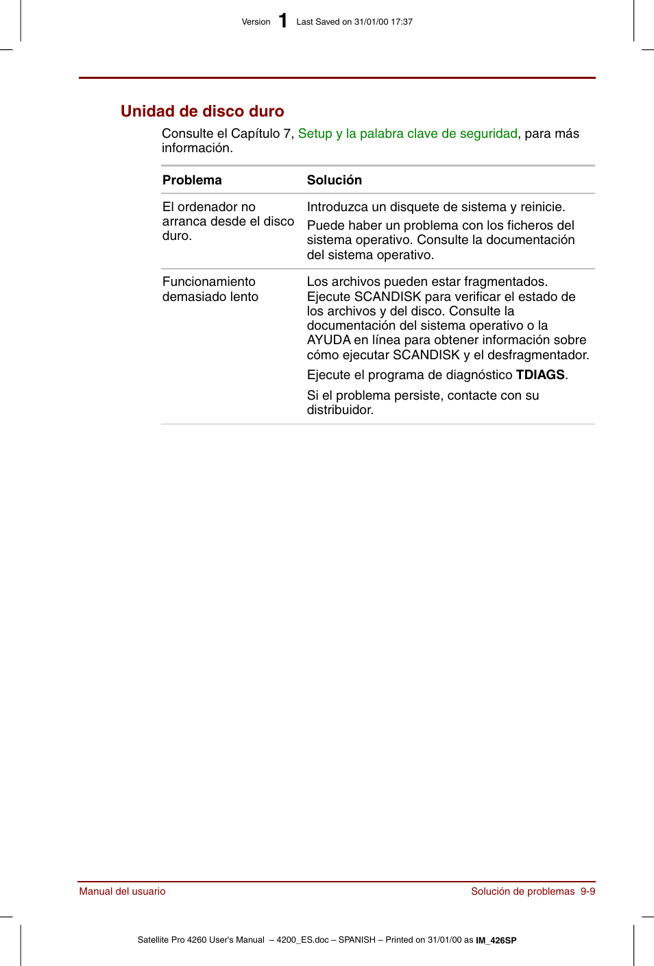 Unidad de disco duro -9, Unidad de disco duro | Toshiba Satellite Pro 4280 User Manual | Page 163 / 238
