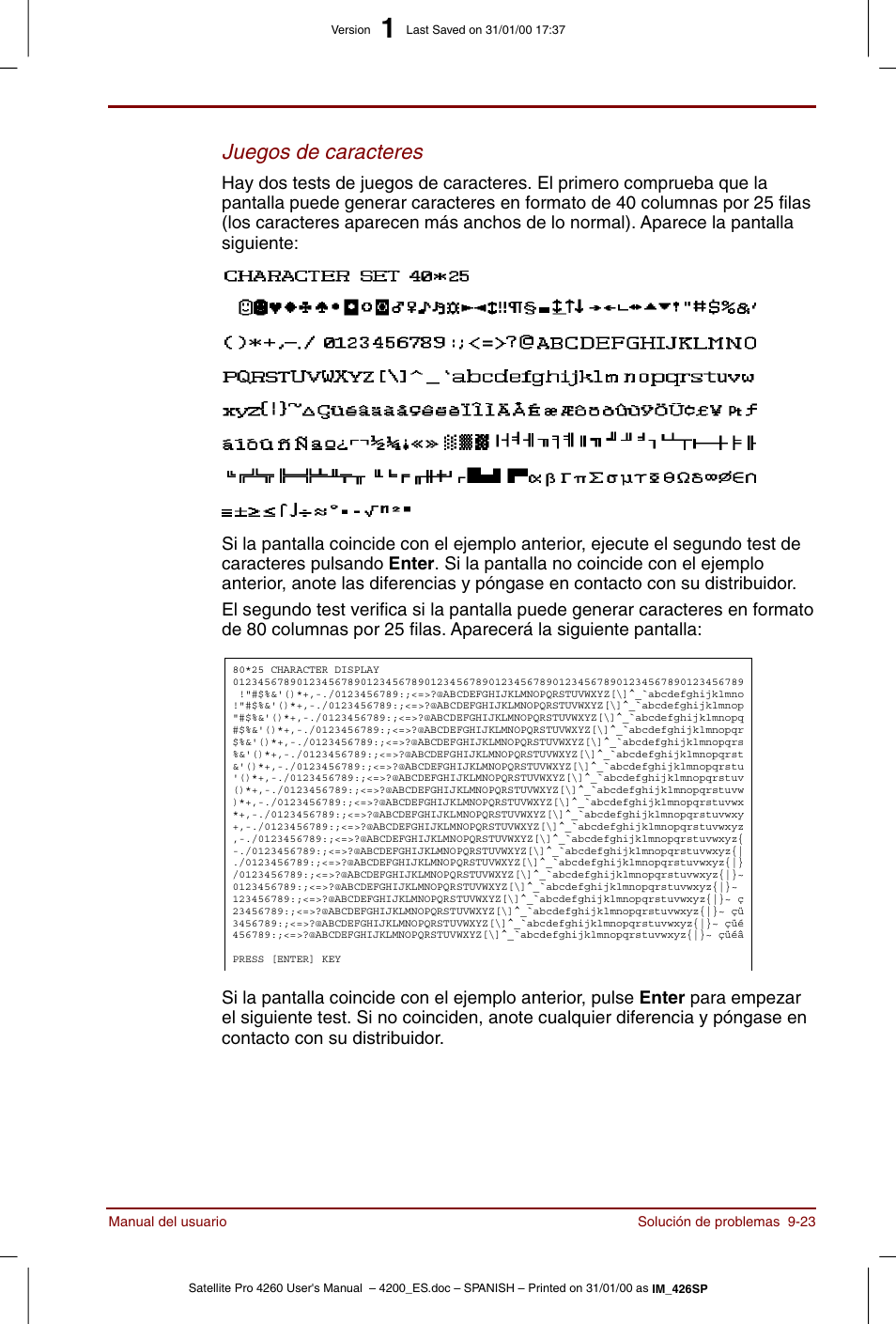 Juegos de caracteres | Toshiba Satellite Pro 4280 User Manual | Page 177 / 238