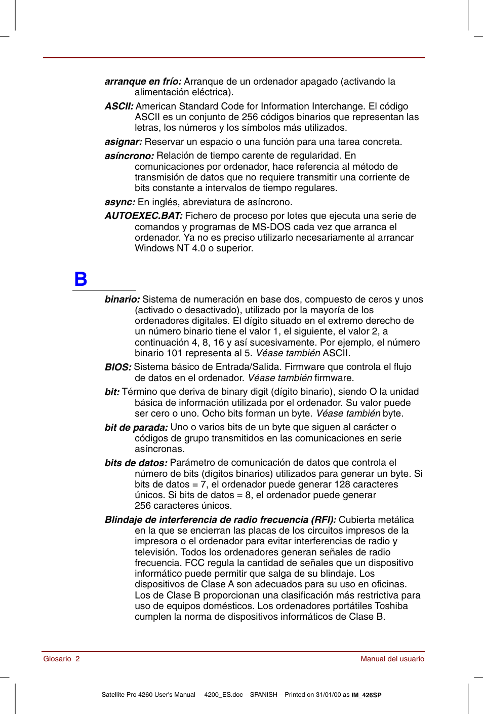 Toshiba Satellite Pro 4280 User Manual | Page 220 / 238