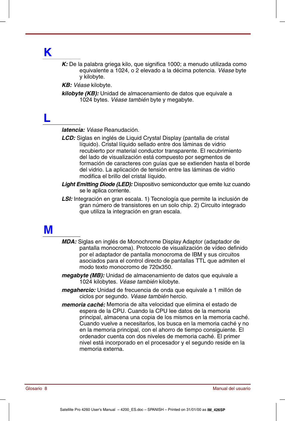 Toshiba Satellite Pro 4280 User Manual | Page 226 / 238