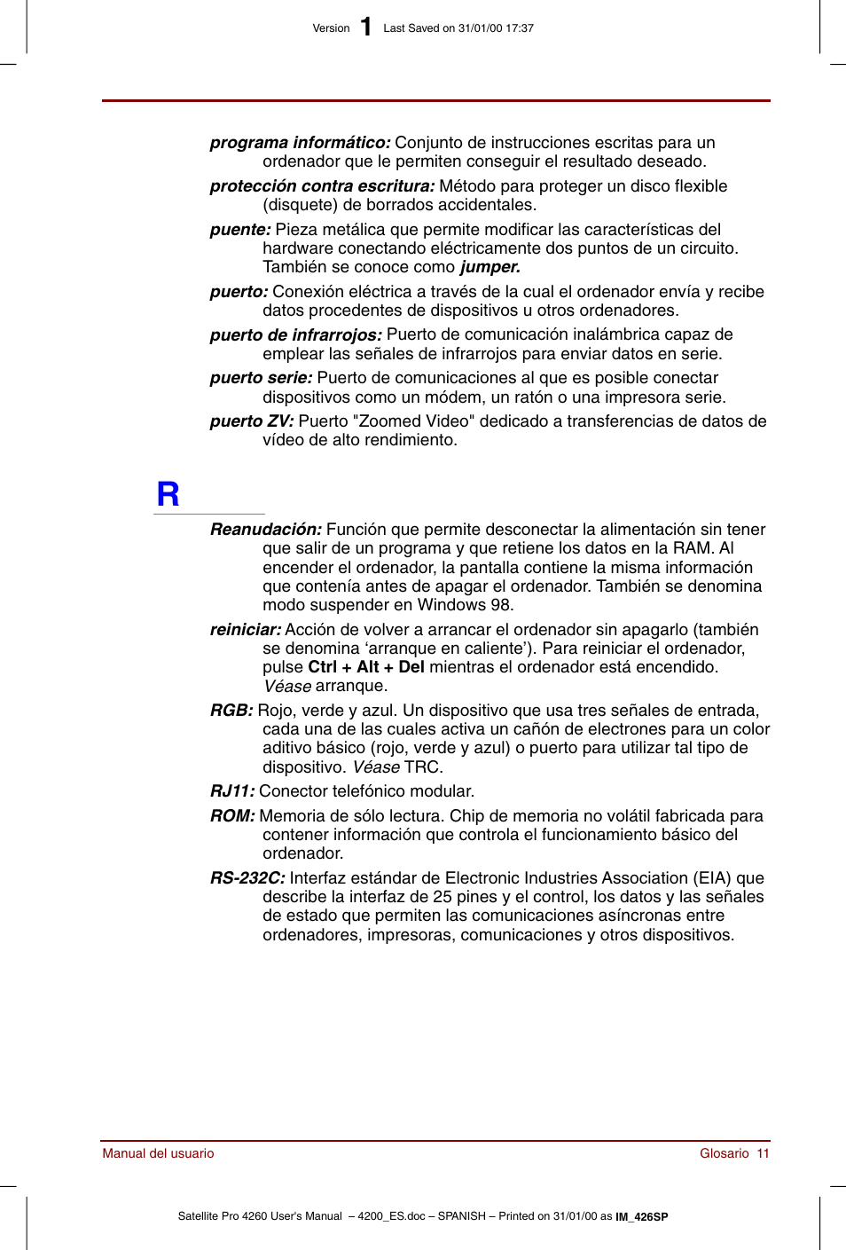 Toshiba Satellite Pro 4280 User Manual | Page 229 / 238