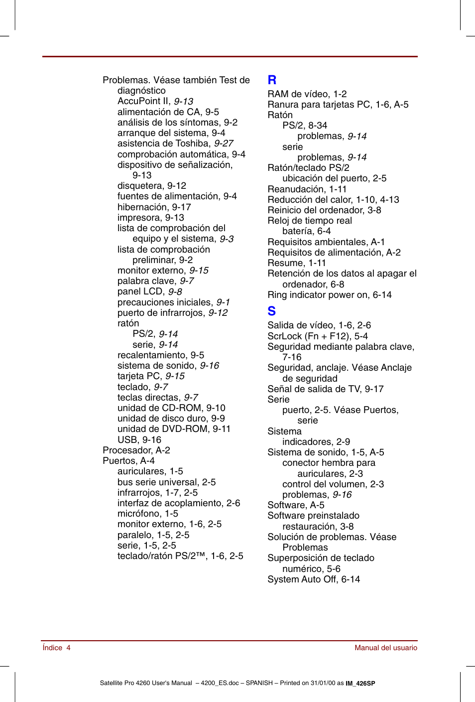 Toshiba Satellite Pro 4280 User Manual | Page 236 / 238