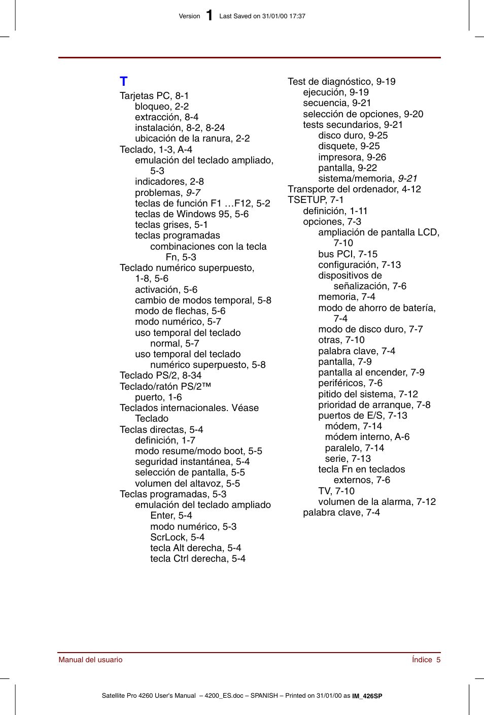 Toshiba Satellite Pro 4280 User Manual | Page 237 / 238