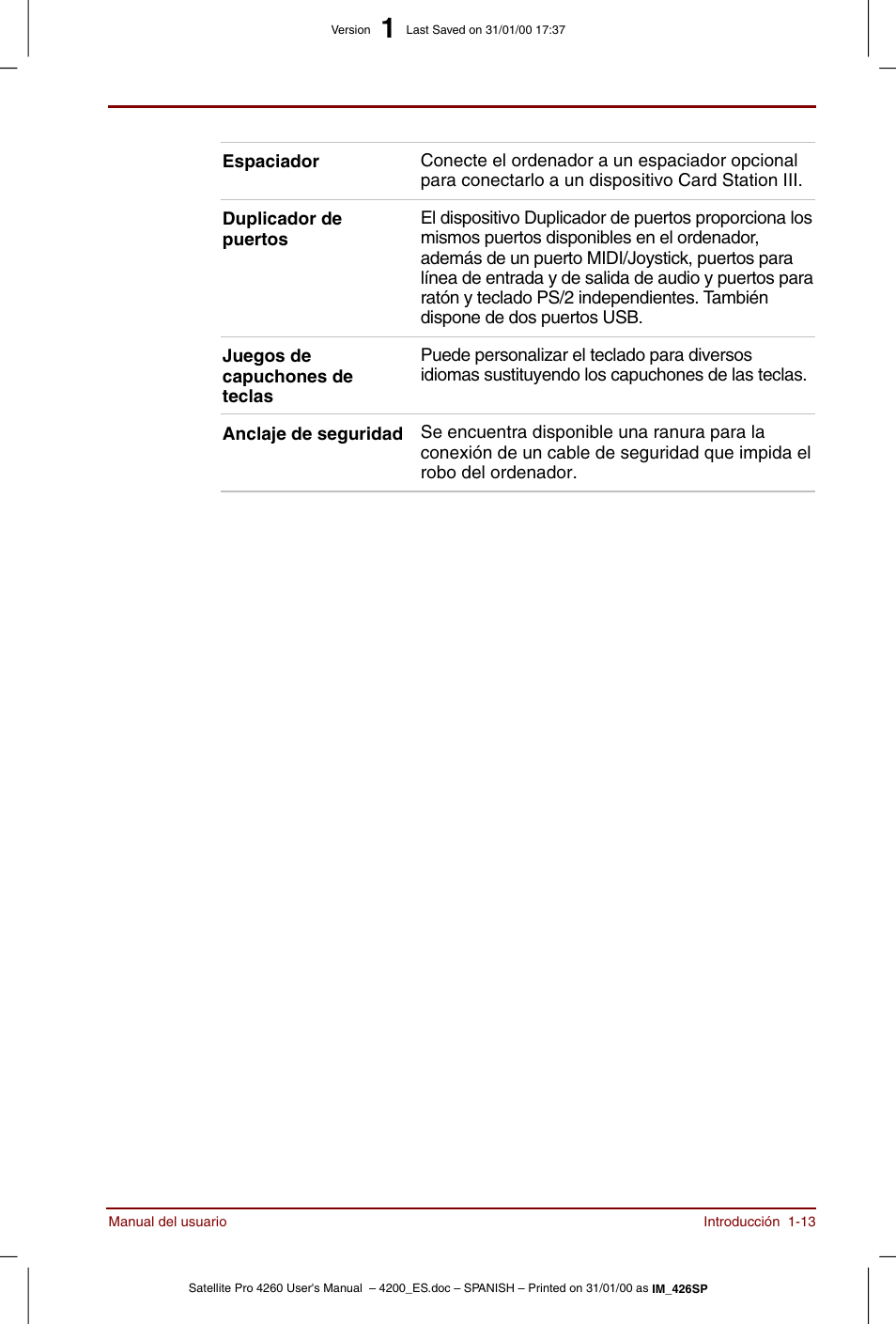 Toshiba Satellite Pro 4280 User Manual | Page 33 / 238