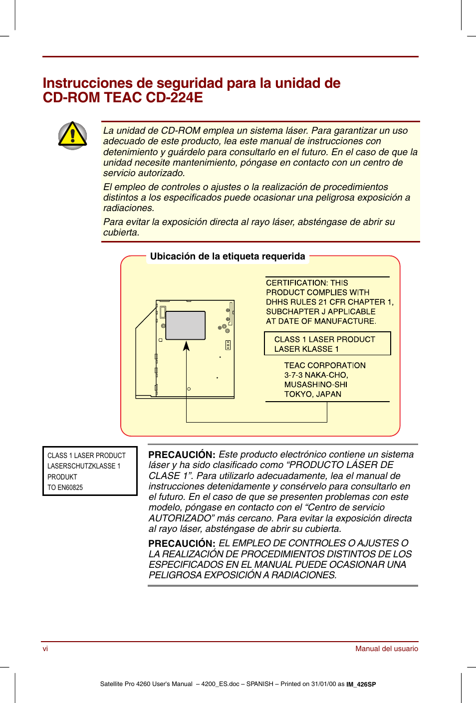 Toshiba Satellite Pro 4280 User Manual | Page 6 / 238