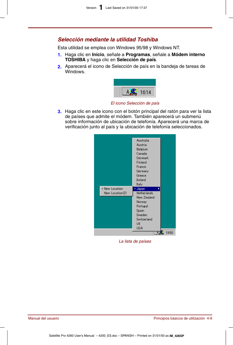 Selección mediante la utilidad toshiba | Toshiba Satellite Pro 4280 User Manual | Page 67 / 238