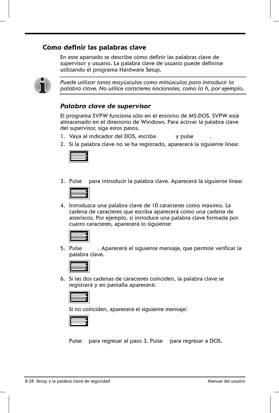 Cómo definir las palabras clave | Toshiba Satellite 2650 User Manual | Page 126 / 222