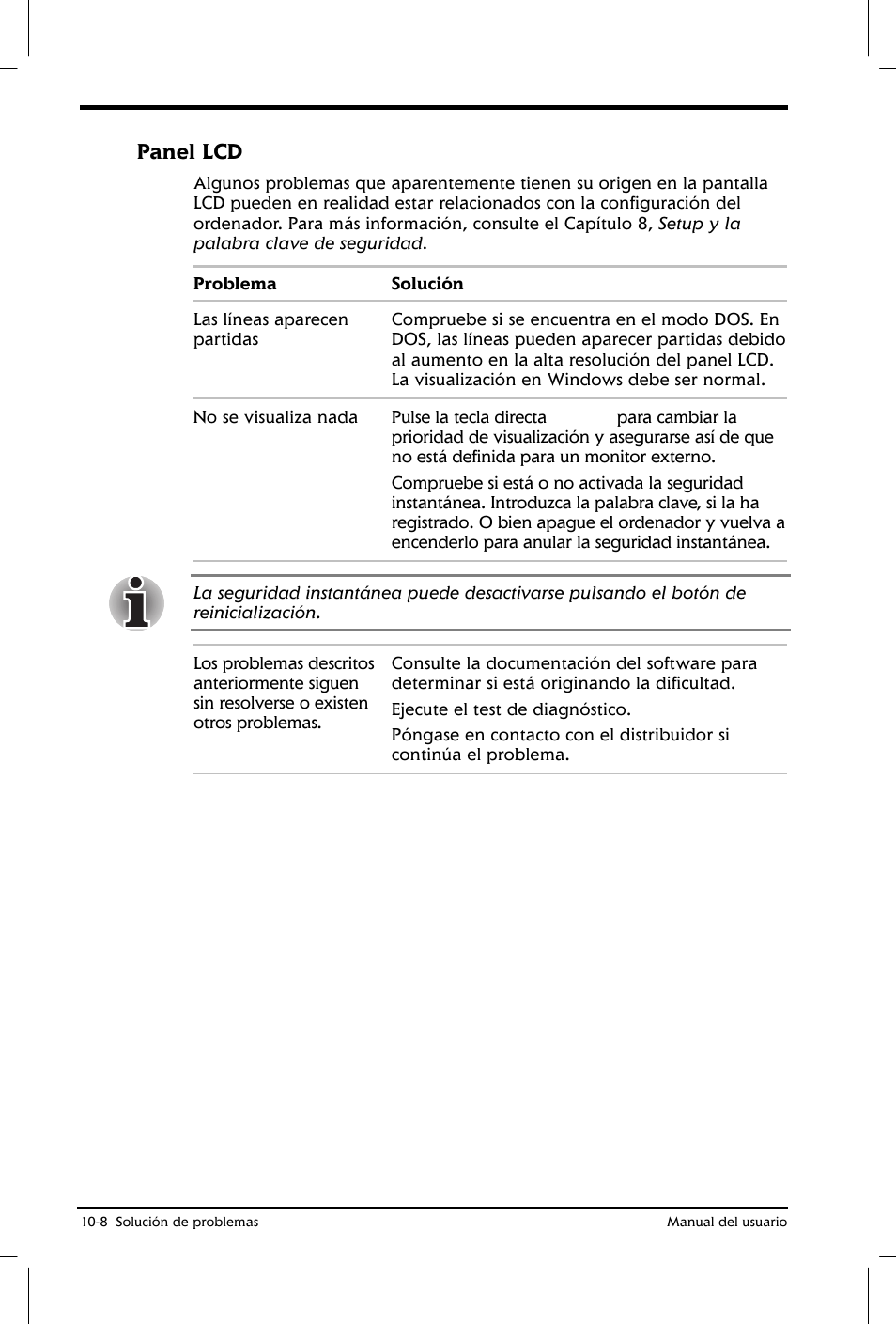 Panel lcd | Toshiba Satellite 2650 User Manual | Page 153 / 222