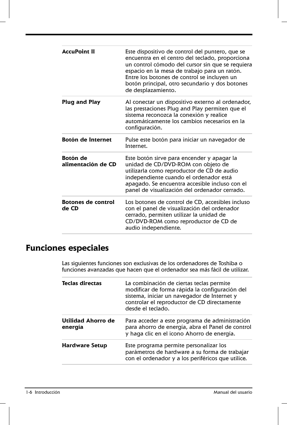 Funciones especiales | Toshiba Satellite 2650 User Manual | Page 25 / 222