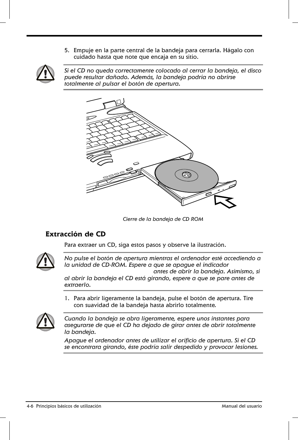 Extracción de cd | Toshiba Satellite 2650 User Manual | Page 64 / 222